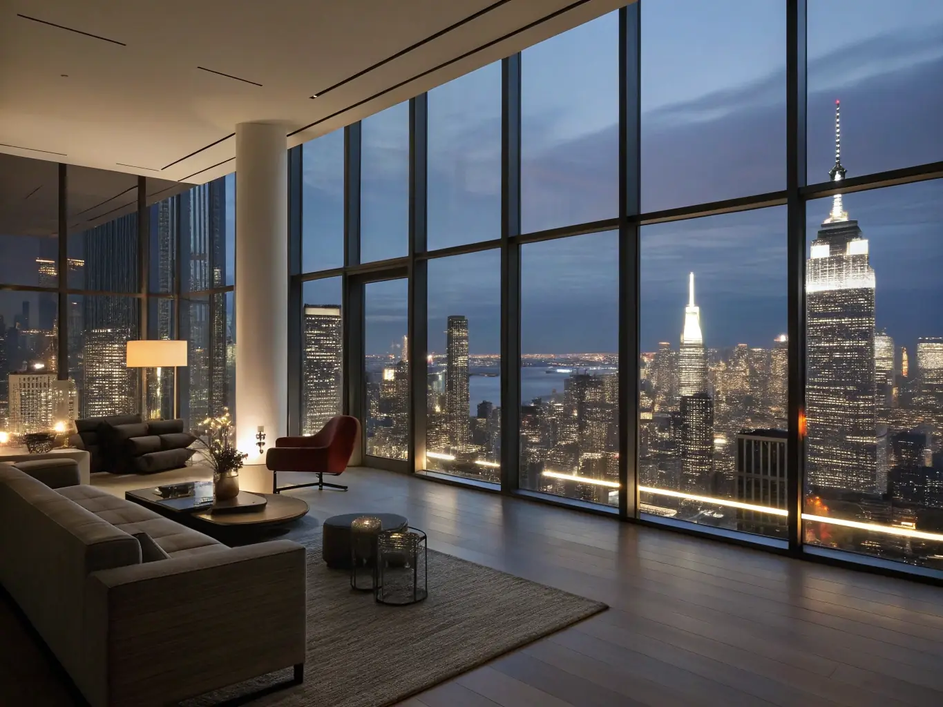 A detailed image showcasing a modern Manhattan condo with a view of Central Park, representing Manhattan real estate investment analysis.