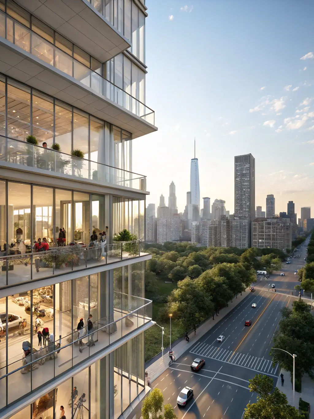 A modern luxury apartment building in Manhattan, showcasing the potential for high-end real estate investment in a prime U.S. market, emphasizing its appeal to foreign investors.
