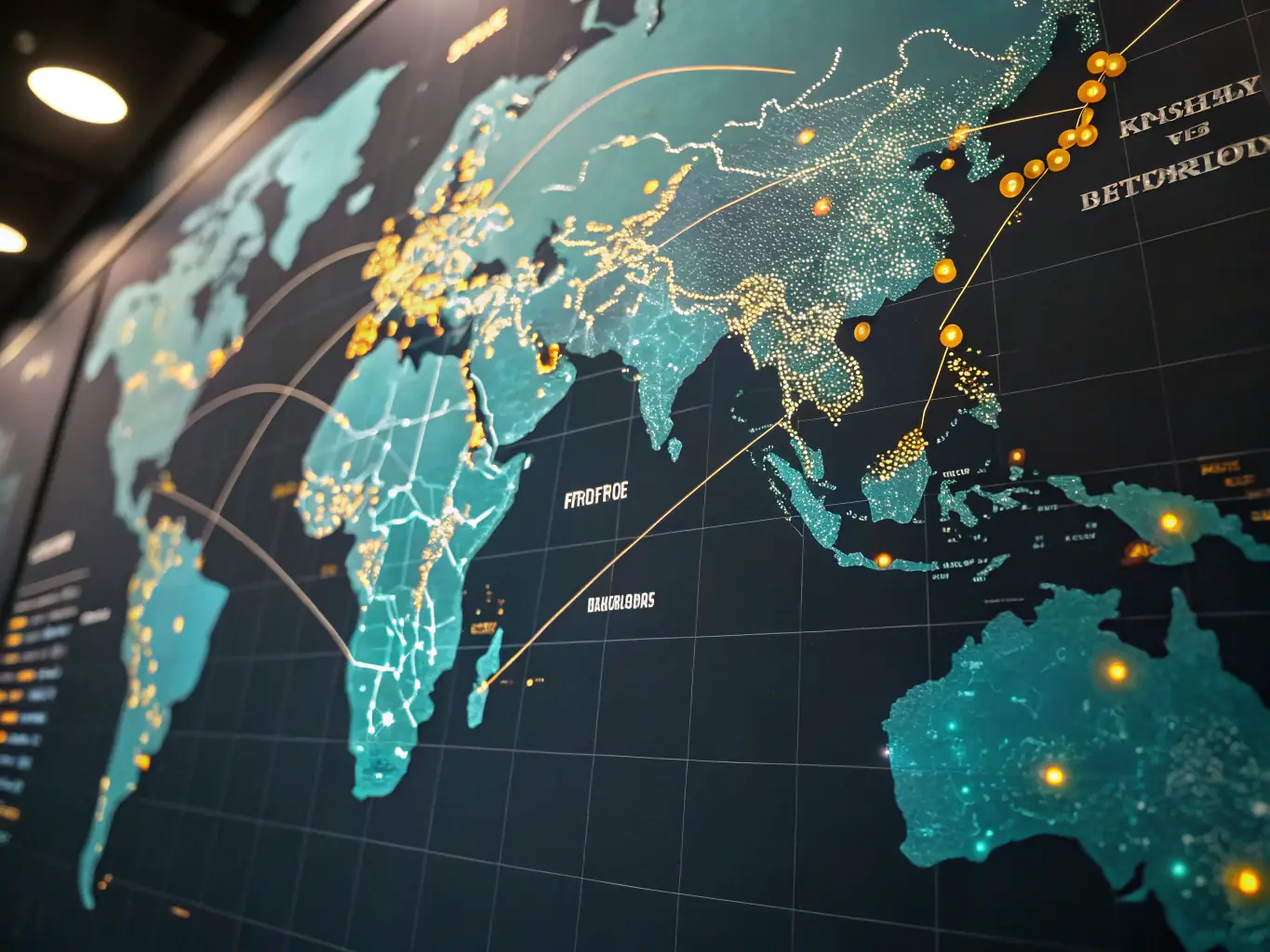 A world map highlighting key financial centers, symbolizing cross-border wealth management and international investment strategies.