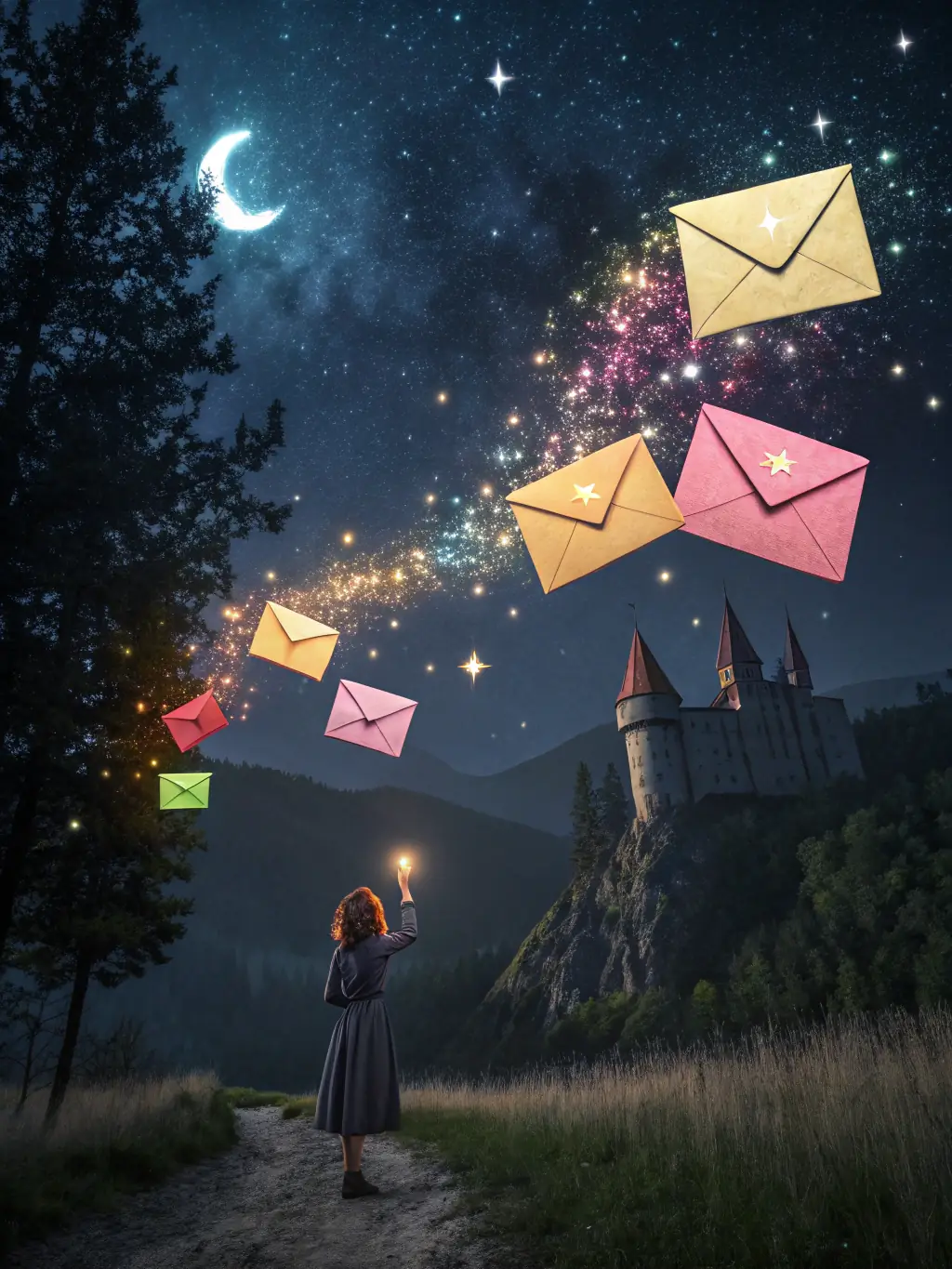 A creative image showcasing AI-powered marketing tools, such as personalized email campaigns and targeted advertising, for a small business.