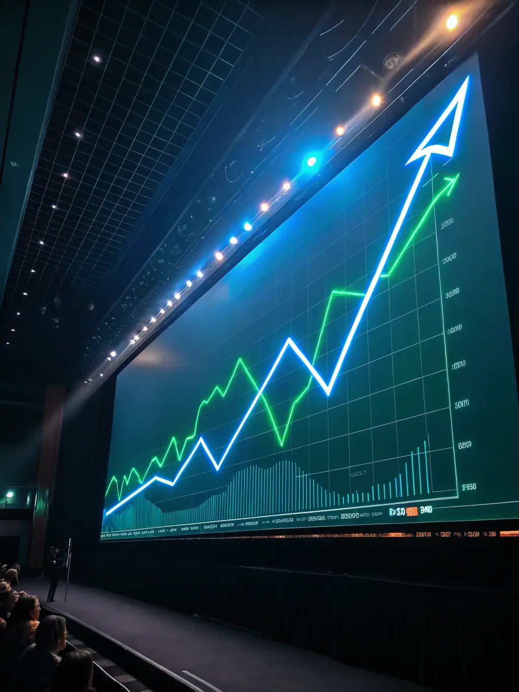 An image showcasing a growing graph representing optimized cash flow, with arrows indicating strategic financial movements and increased profitability.
