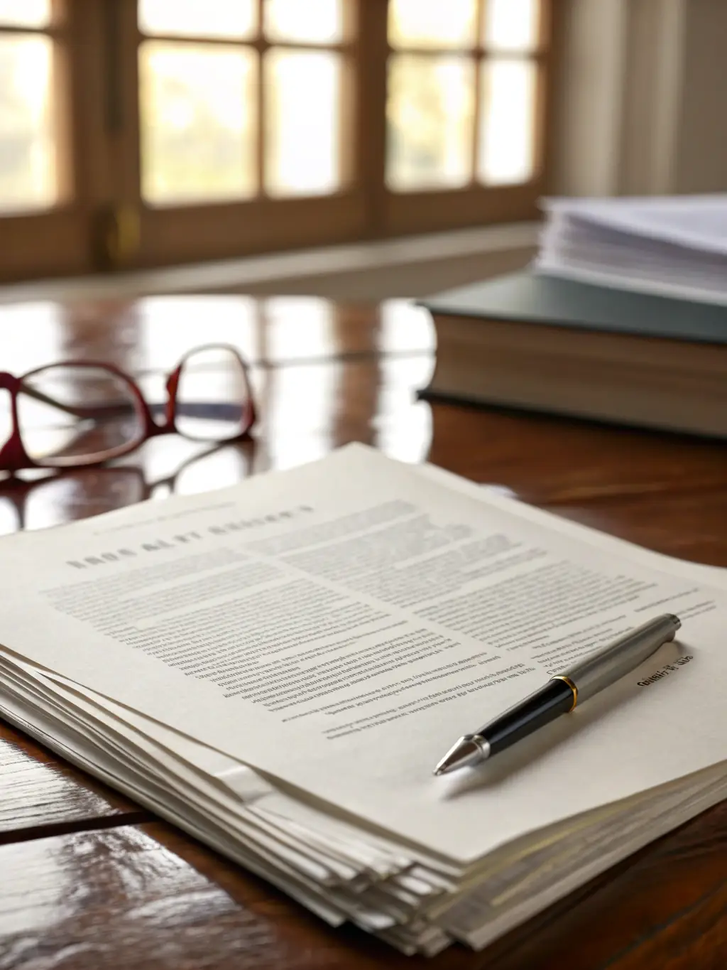 A close-up shot of legal documents being reviewed with a magnifying glass, emphasizing the meticulous attention to detail and compliance that our service offers.