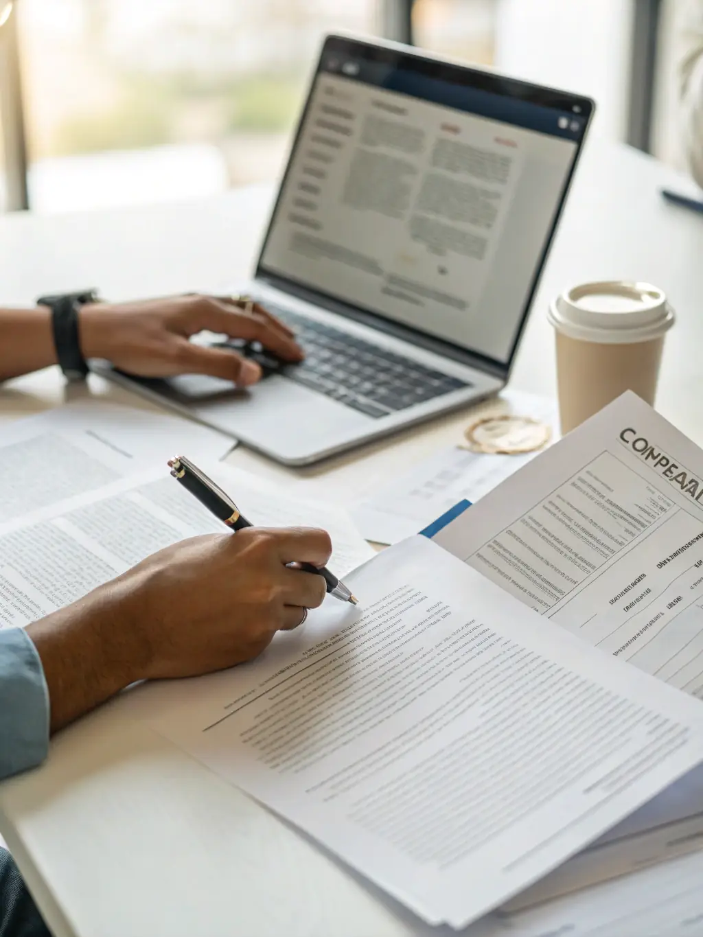 A close-up shot of a computer screen displaying compliance regulations and deadlines, highlighting the importance of adherence.
