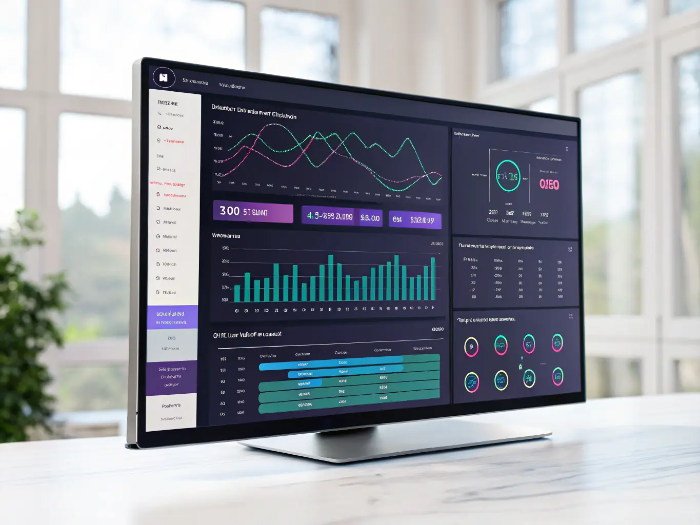 An AI-powered dashboard displaying compliance metrics and alerts, highlighting the role of AI in ensuring regulatory adherence.