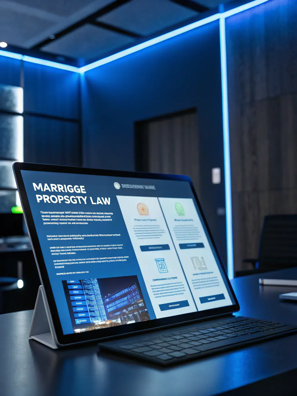 A digital illustration of a secure online portal with various legal documents and forms, representing easy access to important LLC information.