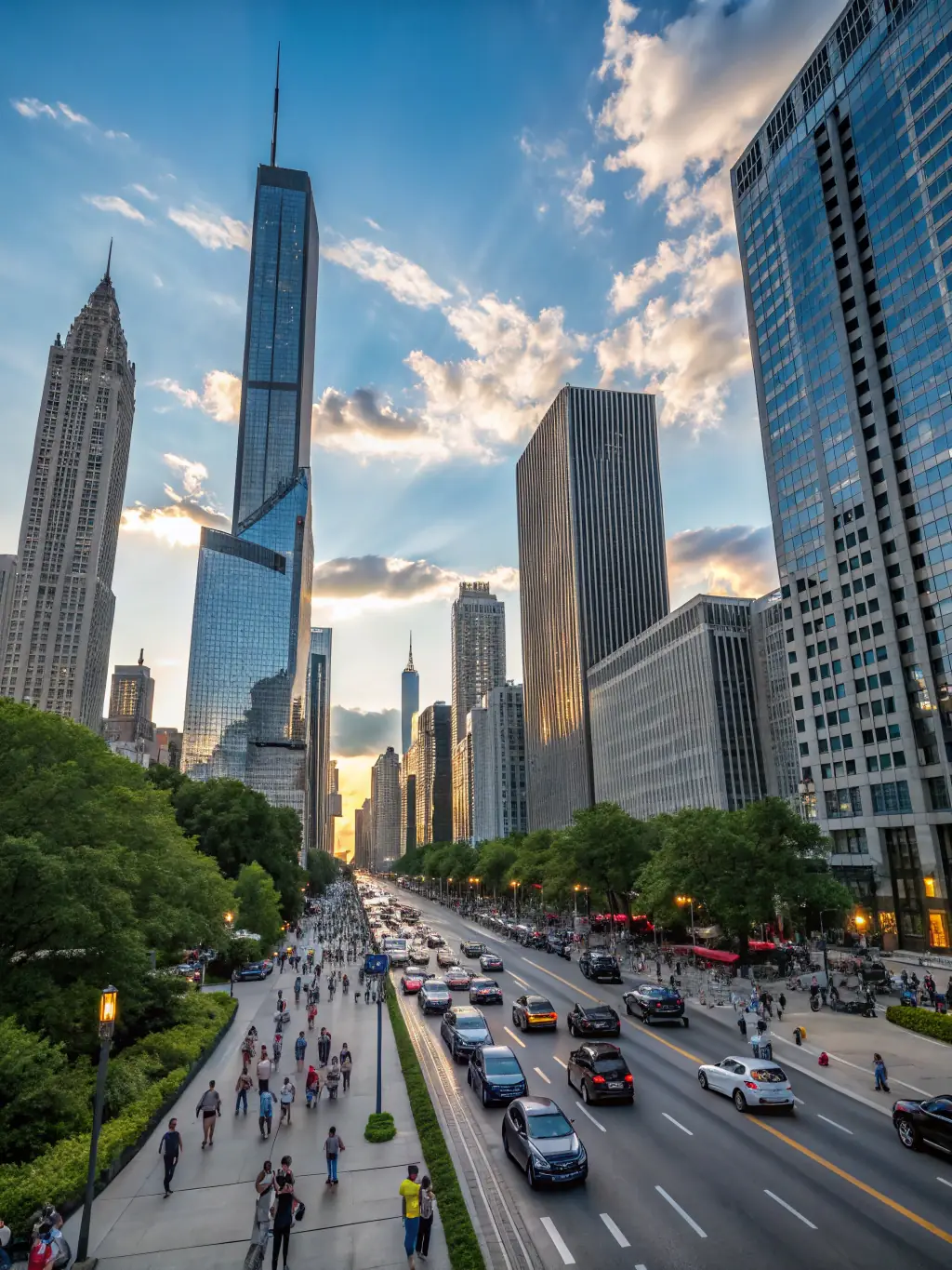 A high-angle, daytime photograph of the New York City skyline, emphasizing the density of buildings and the complex infrastructure. The image should convey a sense of scale and the challenges of navigating such a complex environment.
