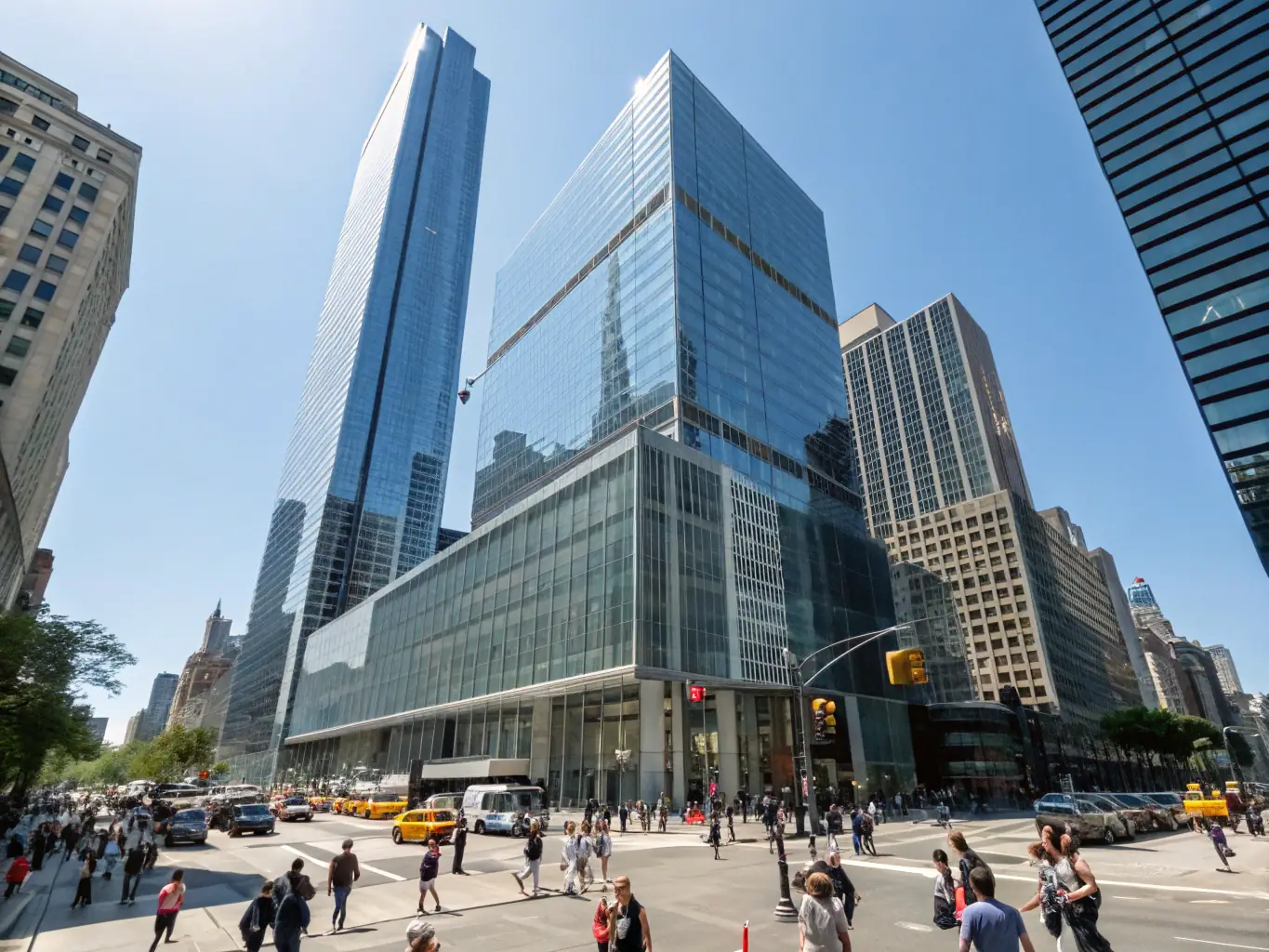 An aerial view of Manhattan real estate, highlighting the importance of strategic real estate wealth positioning in a client's overall portfolio.