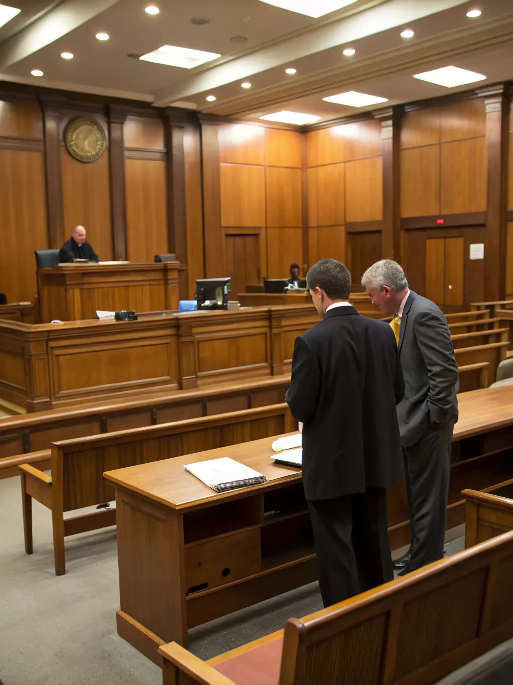 A courtroom scene in Manhattan, symbolizing the importance of court-confirmation advisory in the probate process.