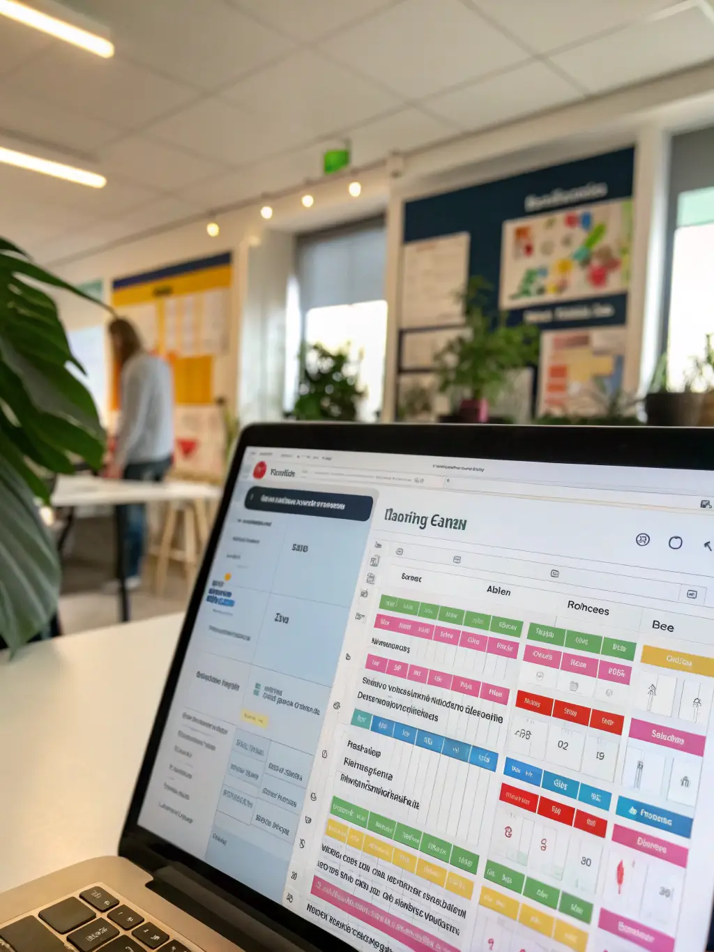 A detailed project plan document with milestones and timelines, representing the clear scoping and documentation process of ARH Global Advisors.