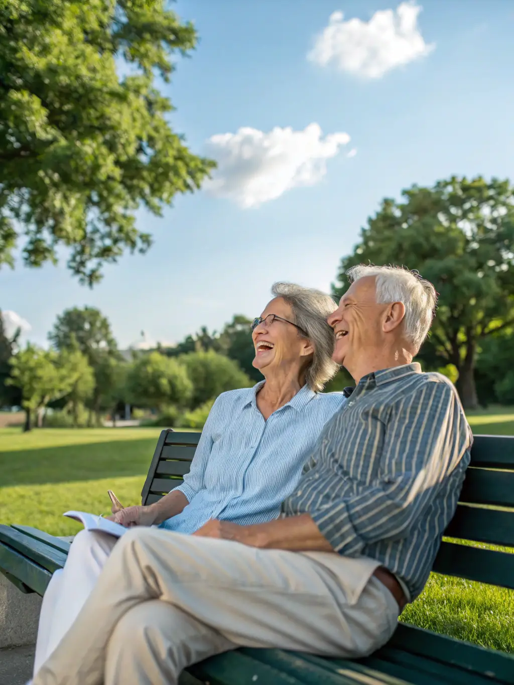 A serene image of a retired couple enjoying a Manhattan park, symbolizing a well-planned and secure retirement achieved through strategic advisory.