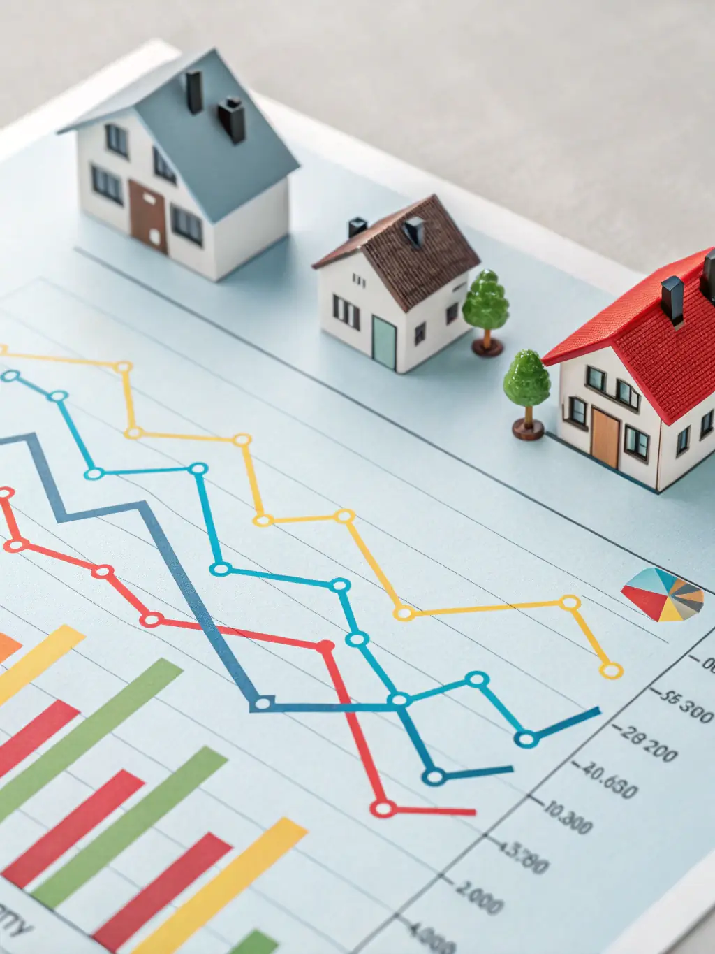 A graph depicting Manhattan real estate market trends, highlighting ARH Global Advisors' ability to provide valuable market insights for estate property valuation and sales.