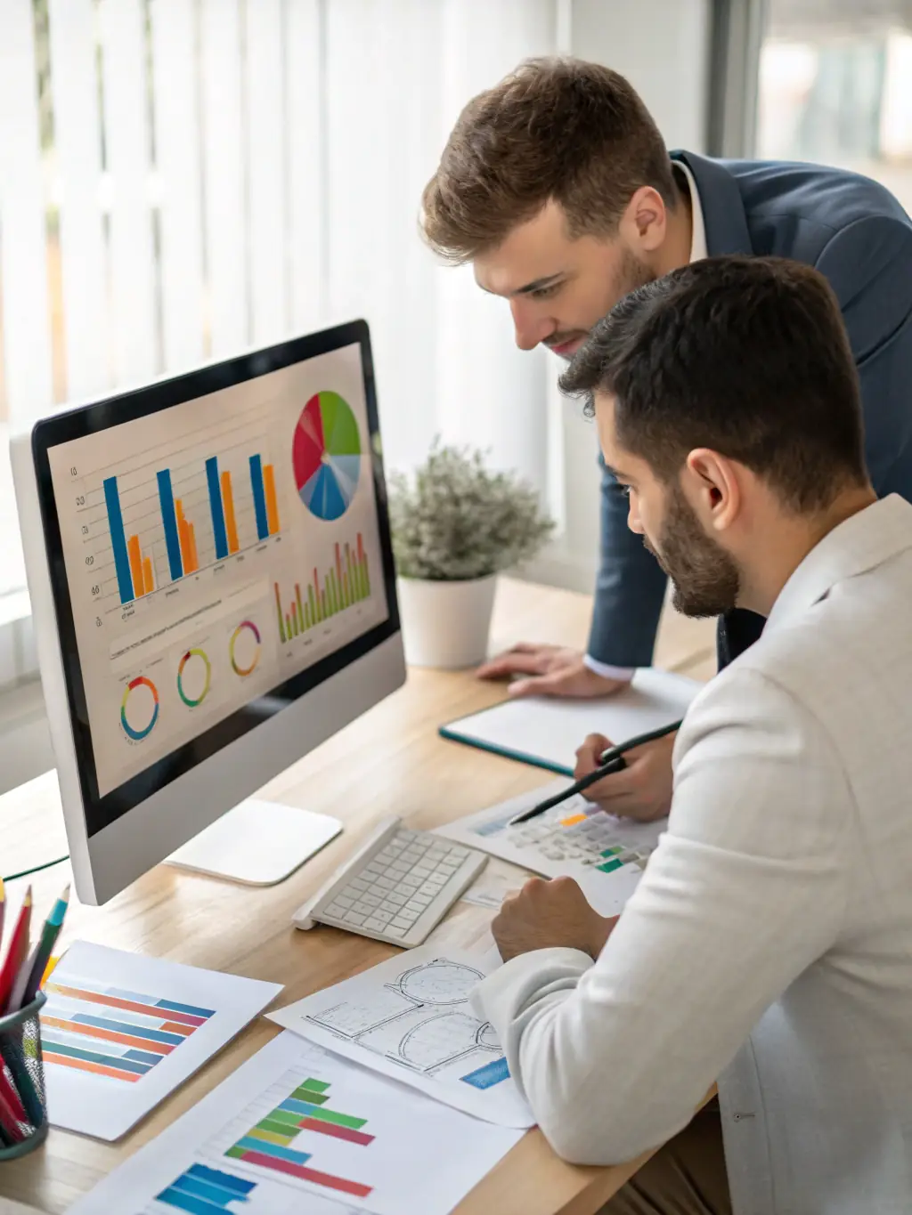 An image depicting AI analyzing case data and predicting outcomes, emphasizing the predictive capabilities of the system.