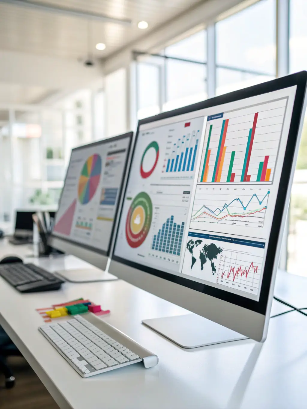 Detailed financial charts and property analysis reports being reviewed by investors in a modern office, highlighting the due diligence process for real estate investments.