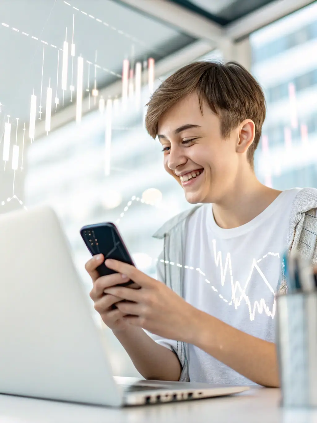 A person using a smartphone to view real estate market updates, highlighting the importance of timely and transparent communication.