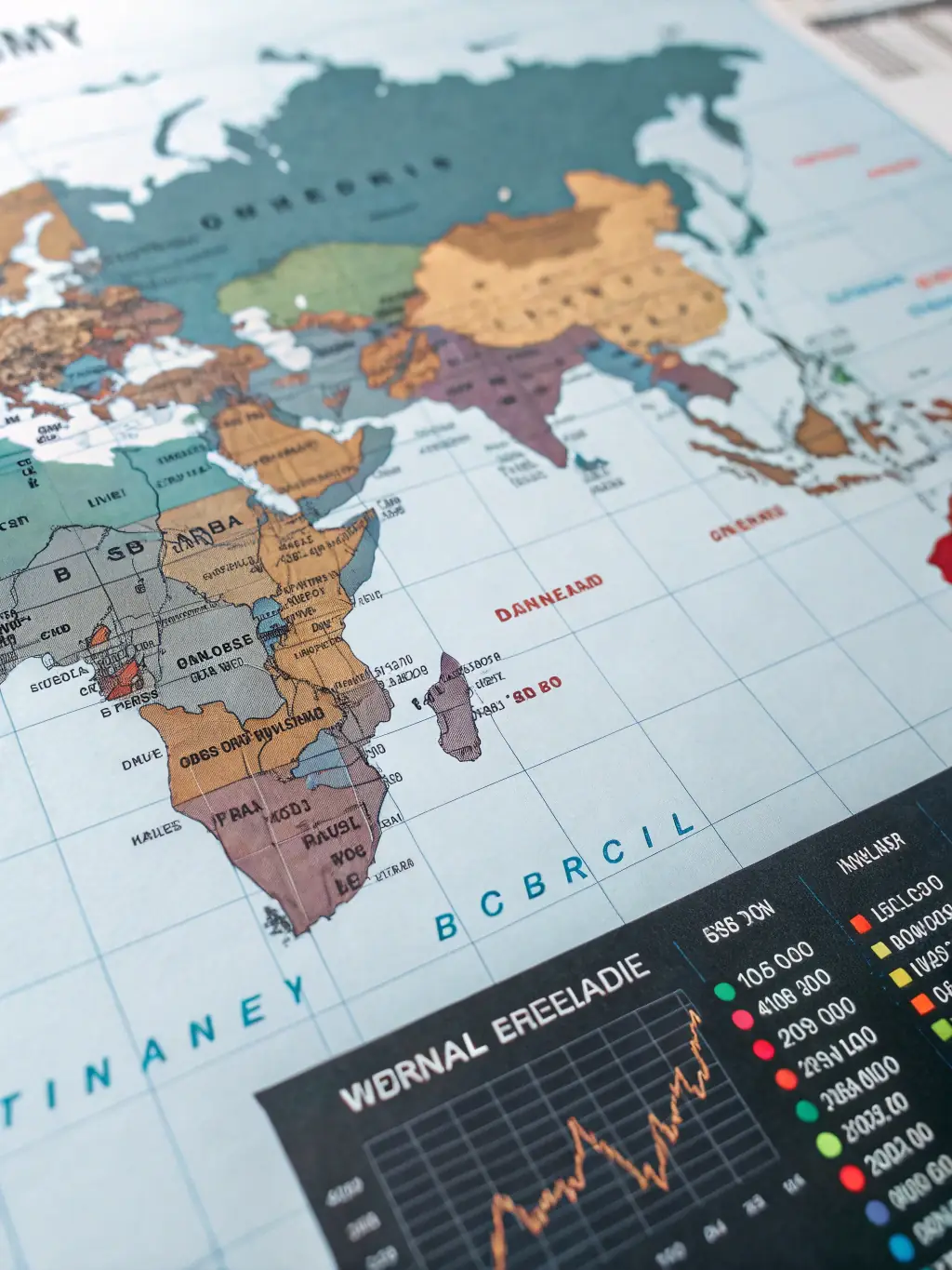 A world map with interconnected lines highlighting investment flows between different countries, with the New York and Los Angeles skylines in the foreground, illustrating the roadmap's cross-border investment capabilities.