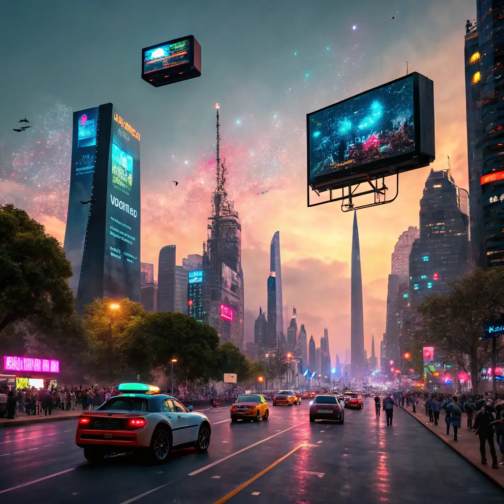 A vibrant cityscape of Latin America, showcasing modern buildings and cultural landmarks.