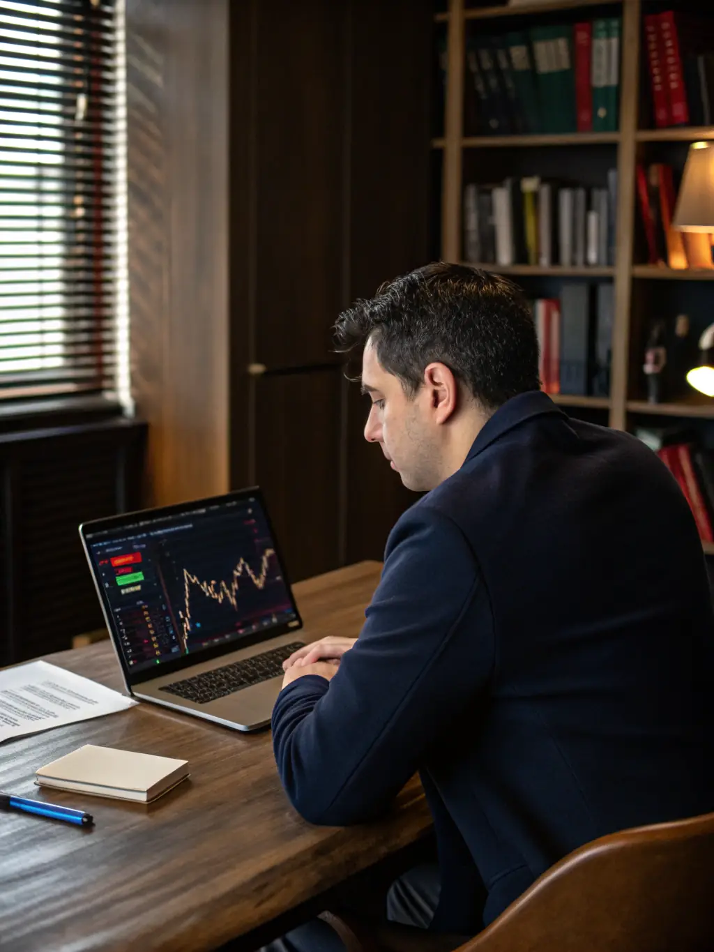 A real estate investment advisor presenting property investment opportunities to a client via video conference, showcasing potential returns.