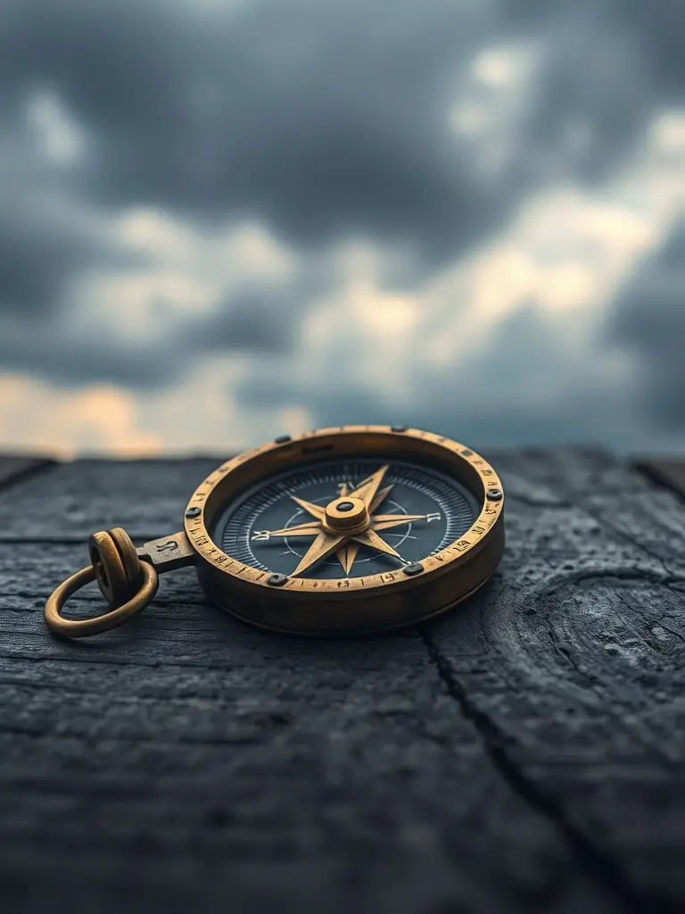 A broken compass, symbolizing model drift and the degradation of AI output over time without proper monitoring and governance.