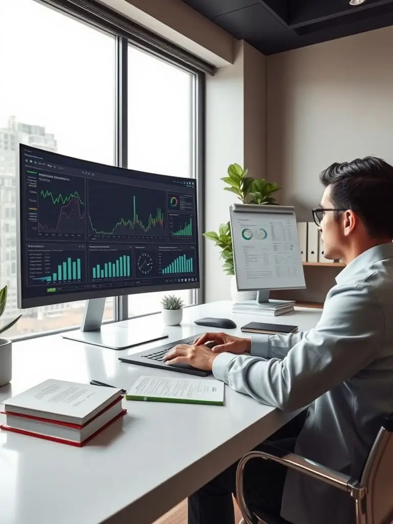 A law firm using AI-driven data analytics to identify market trends and optimize their legal services, demonstrating improved market positioning.