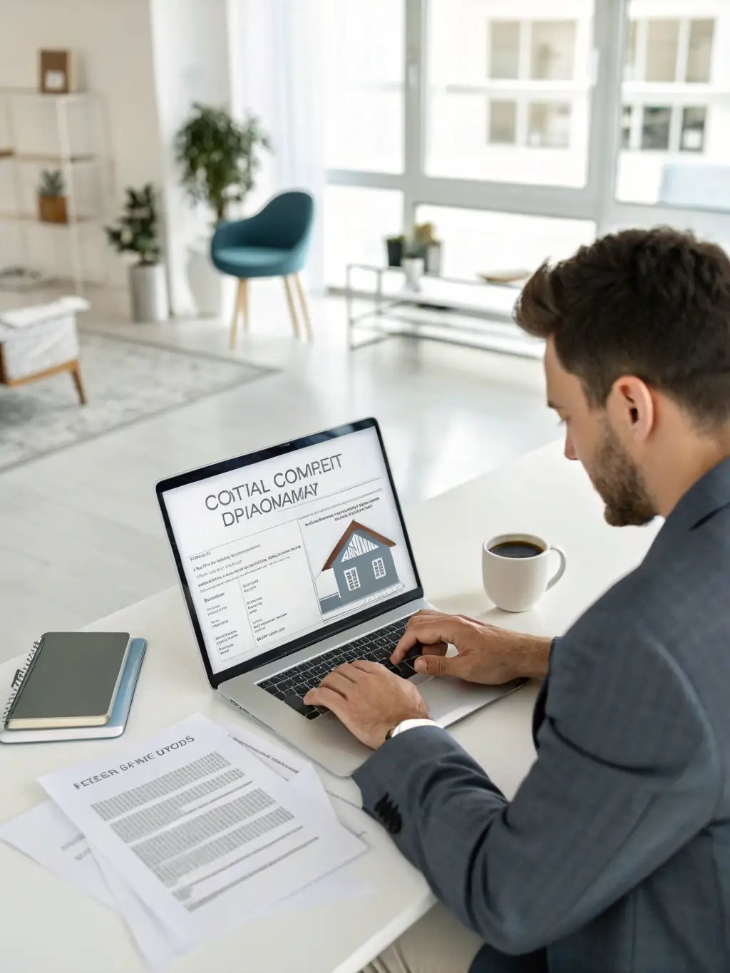 A real estate agent using AI-powered CRM to prioritize and manage leads effectively, with a focus on high-potential clients.