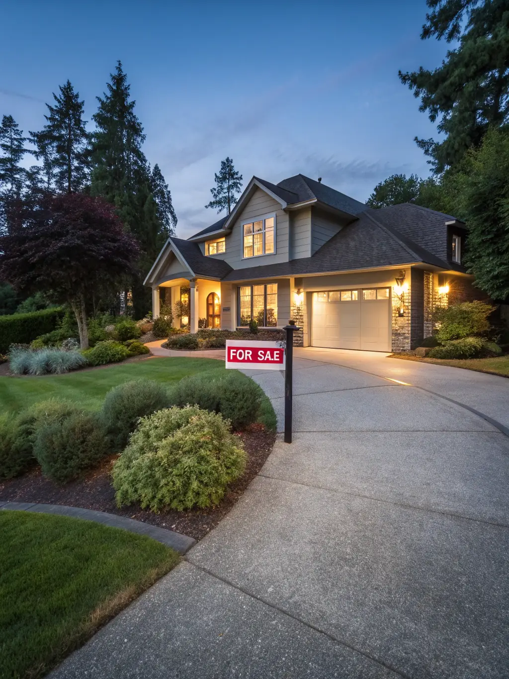 A stately home with a 'For Sale' sign, representing estate administration and the management of property during transitions.