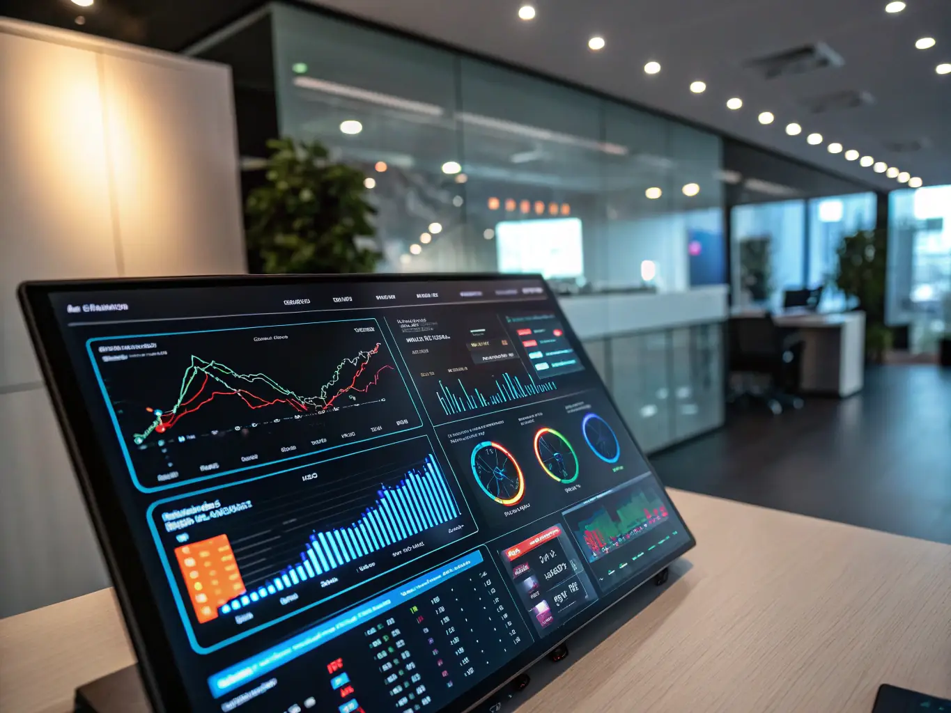 A dynamic dashboard displays real-time lead tracking and management data, showcasing the effectiveness of an optimized lead management system.