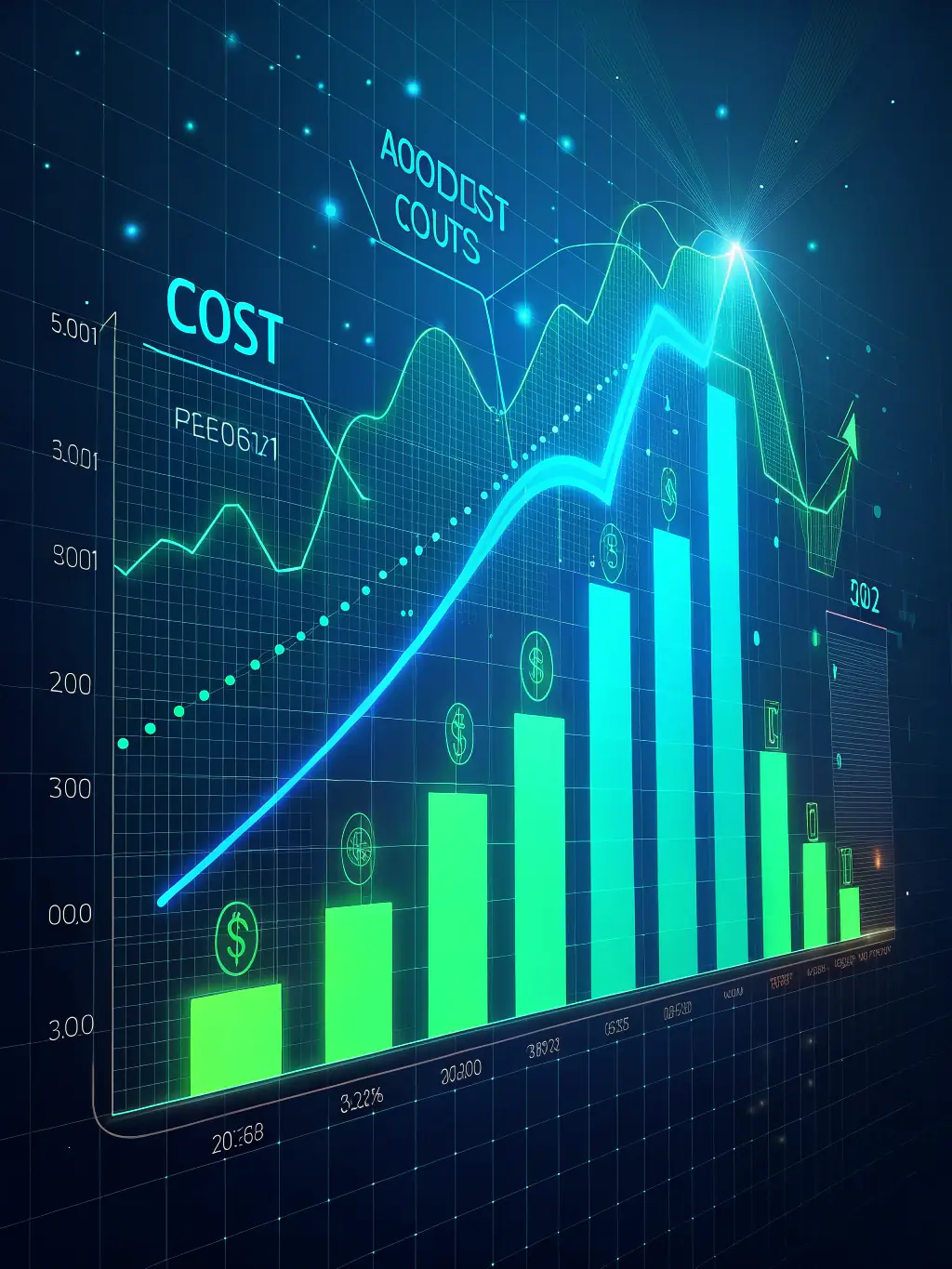 A graph showing increased profitability and reduced operational costs in a law firm after implementing operations management strategies.