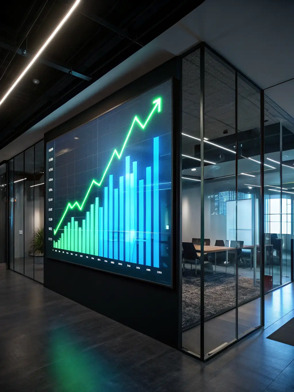 A graph showing increased revenue and profitability for a law firm after implementing strategic changes.