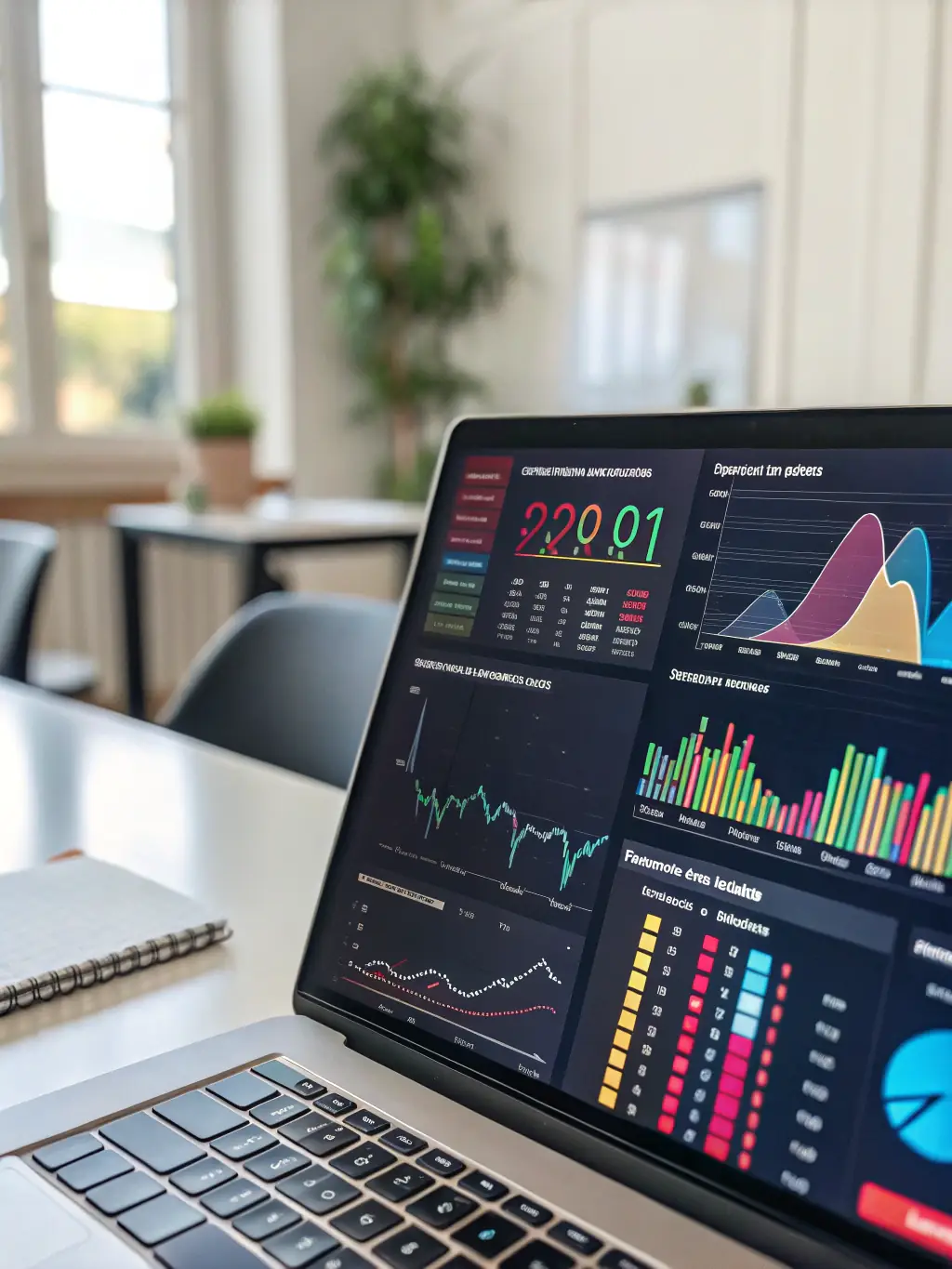 A graph showing upward trends in key performance indicators (KPIs) for a law firm, such as revenue, client satisfaction, and case completion rates.
