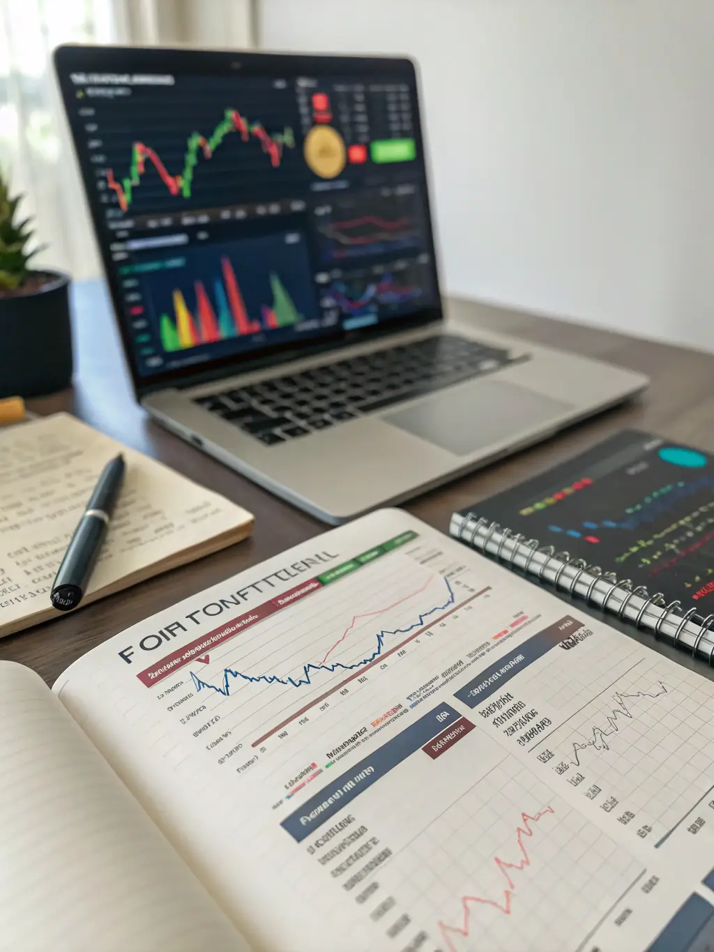A well-organized financial portfolio with charts and graphs, illustrating the potential for maximizing property value and financial outcomes through strategic real estate decisions.