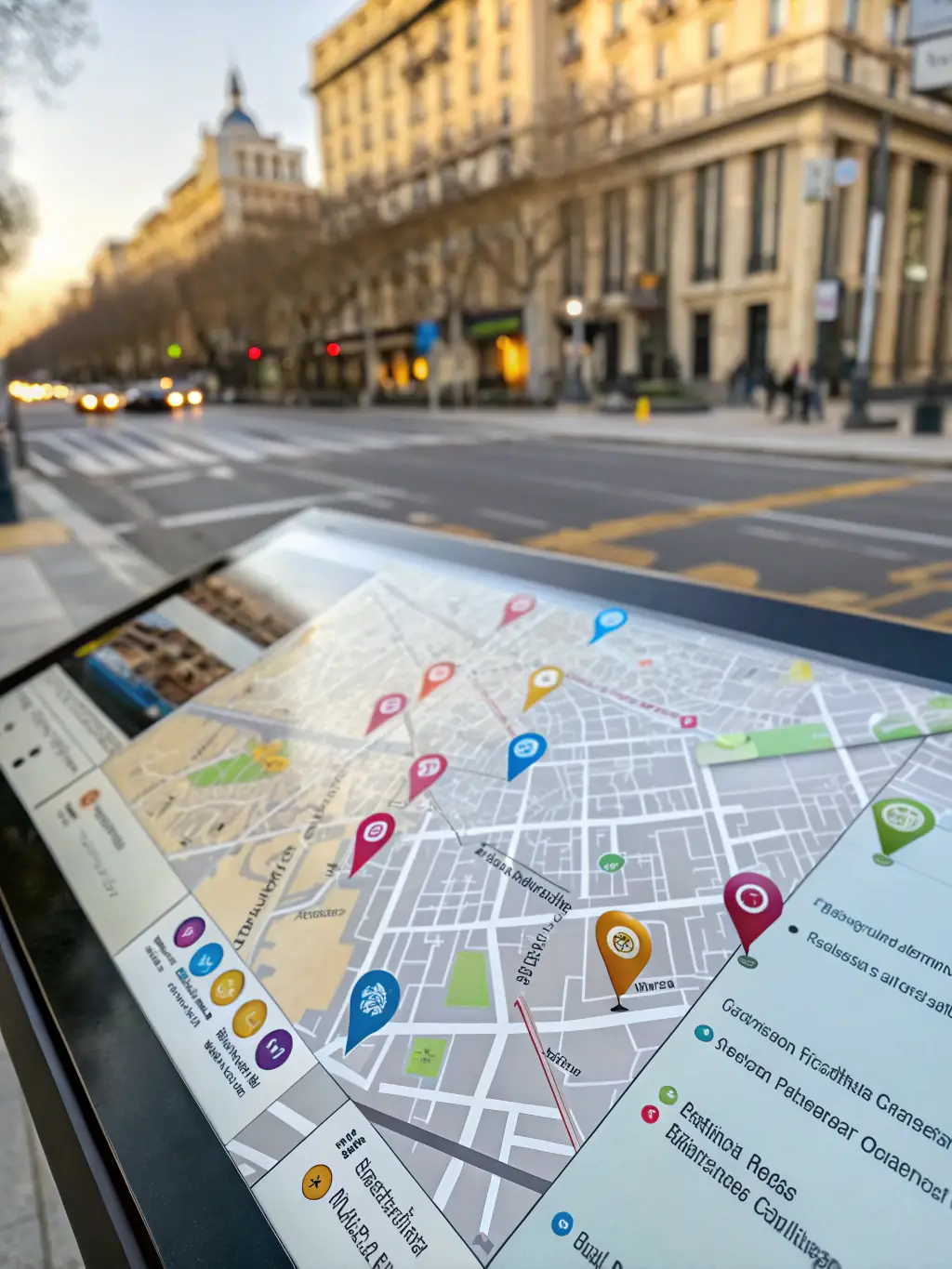 An image of a local map with pins highlighting key locations, representing the enhancement of local market visibility for the law firm.