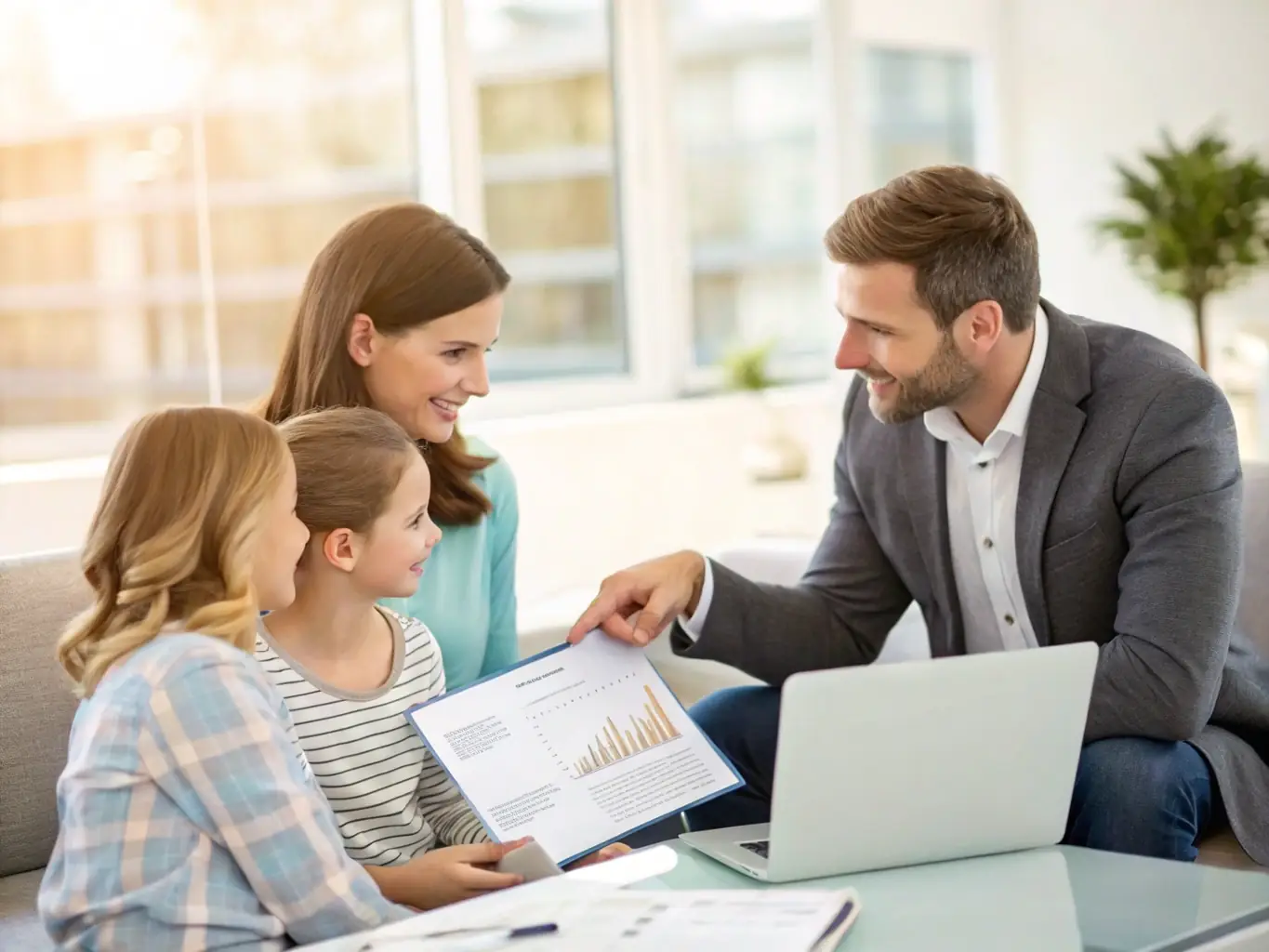 An image showing a family meeting, with a professional advisor present, illustrating the importance of clear communication and coordination in trust property matters.