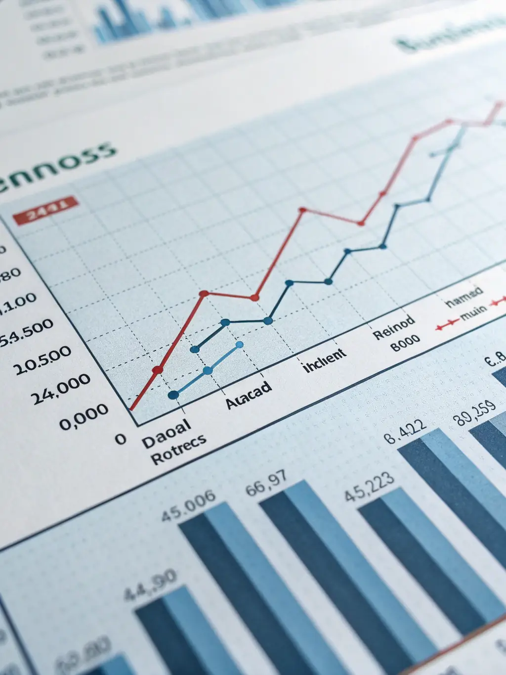 A graph showing upward trends in key business metrics, such as efficiency, customer satisfaction, and revenue, demonstrating the positive impact of ARH Consulting's modernization strategies.