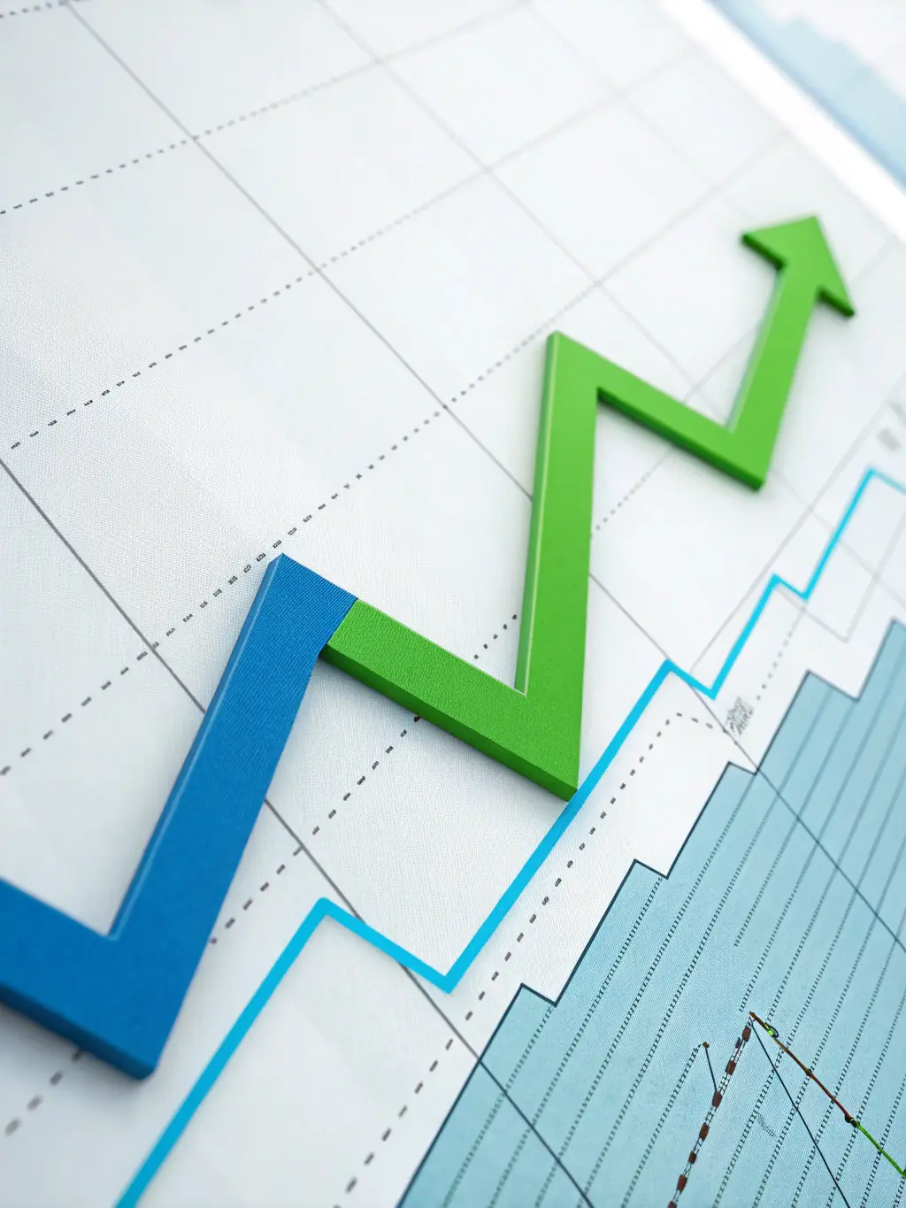A graph showing successful real estate transactions with an upward trend, indicating positive results and client satisfaction.
