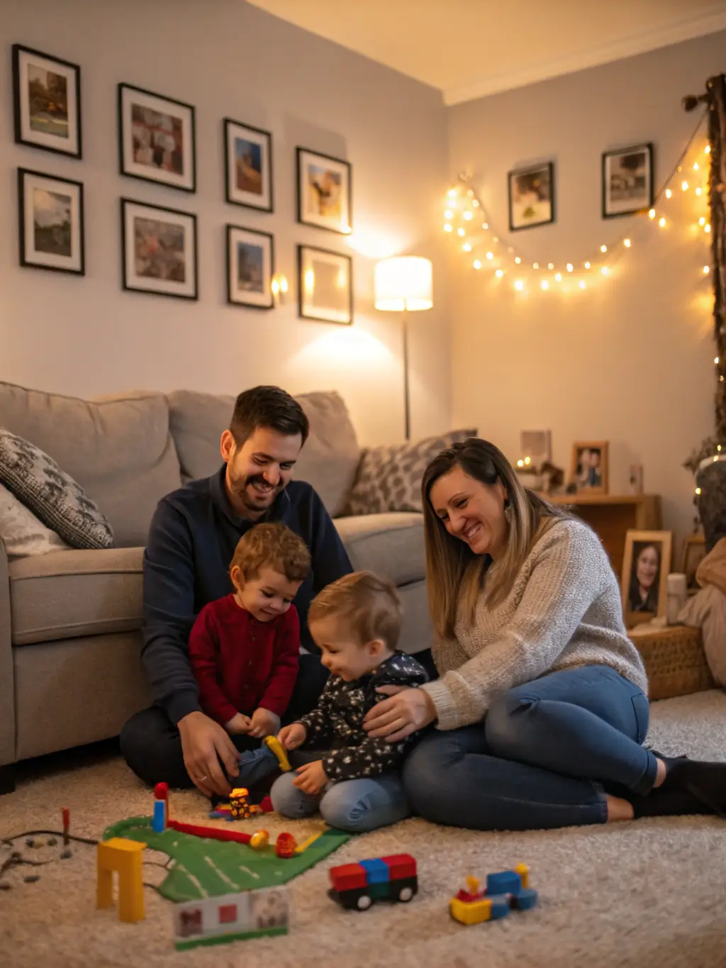 A serene image of a family gathered together, representing estate planning and generational wealth transfer.