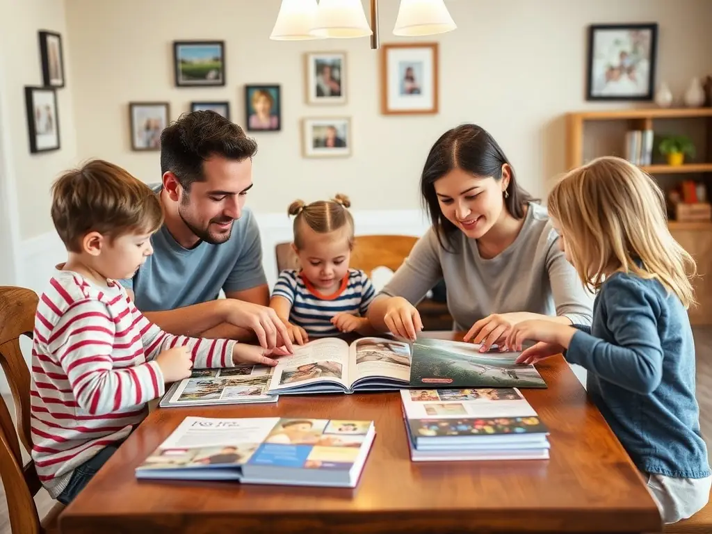 A diverse group of family members gathered around a table, discussing estate matters with a neutral facilitator. The image represents the importance of clear communication and conflict resolution in probate real estate.