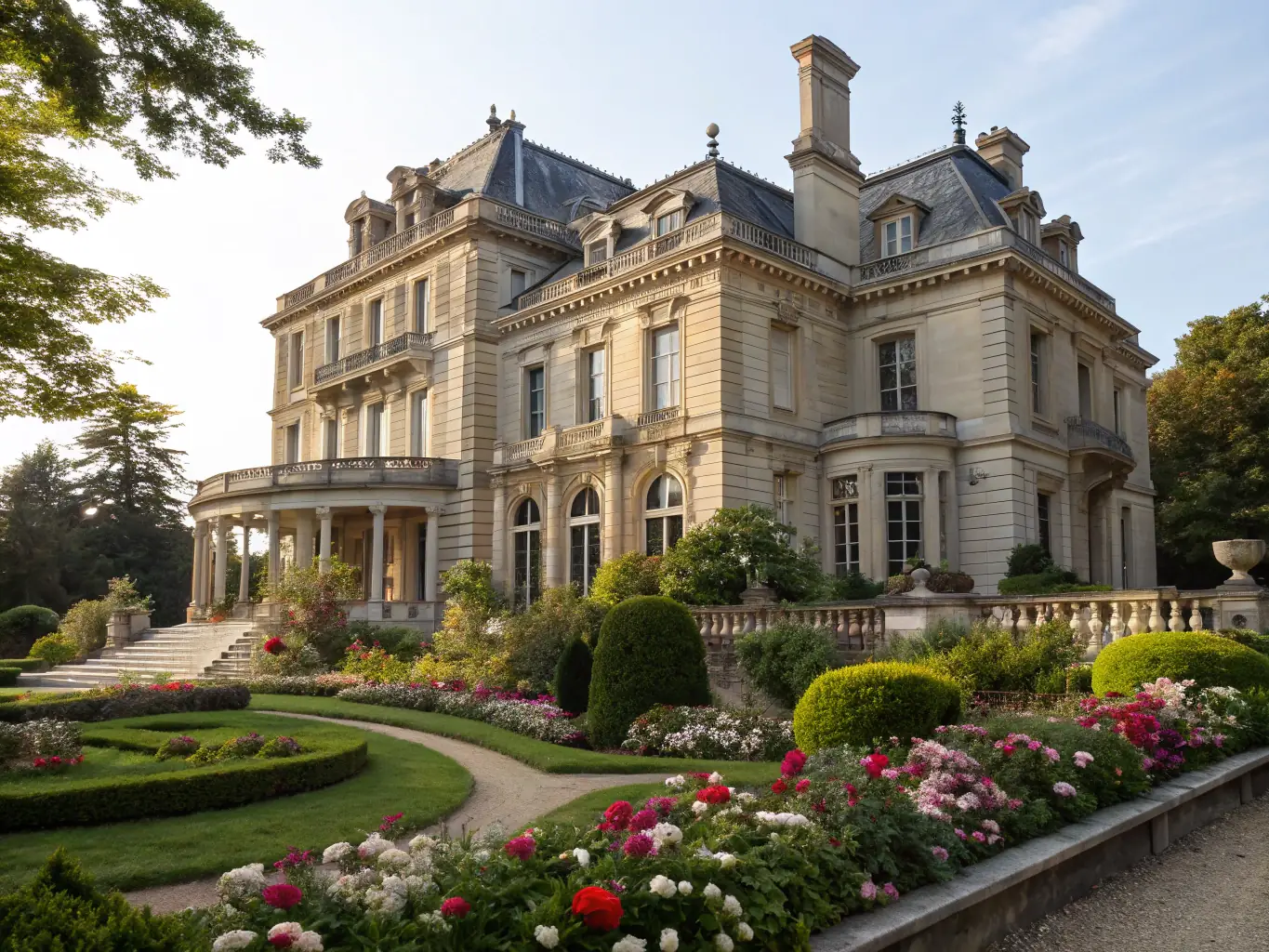 A high-resolution image of a stately home and grounds, representing an estate, with a focus on the financial planning aspects of estate liquidity.