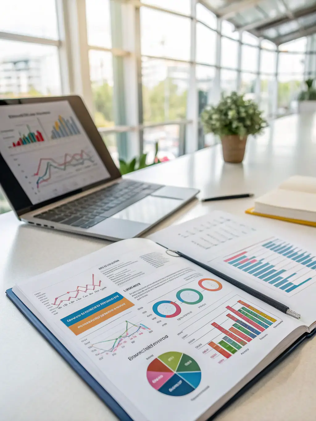 A professional report being generated with clear charts and data, showcasing the reporting functionality of the system.
