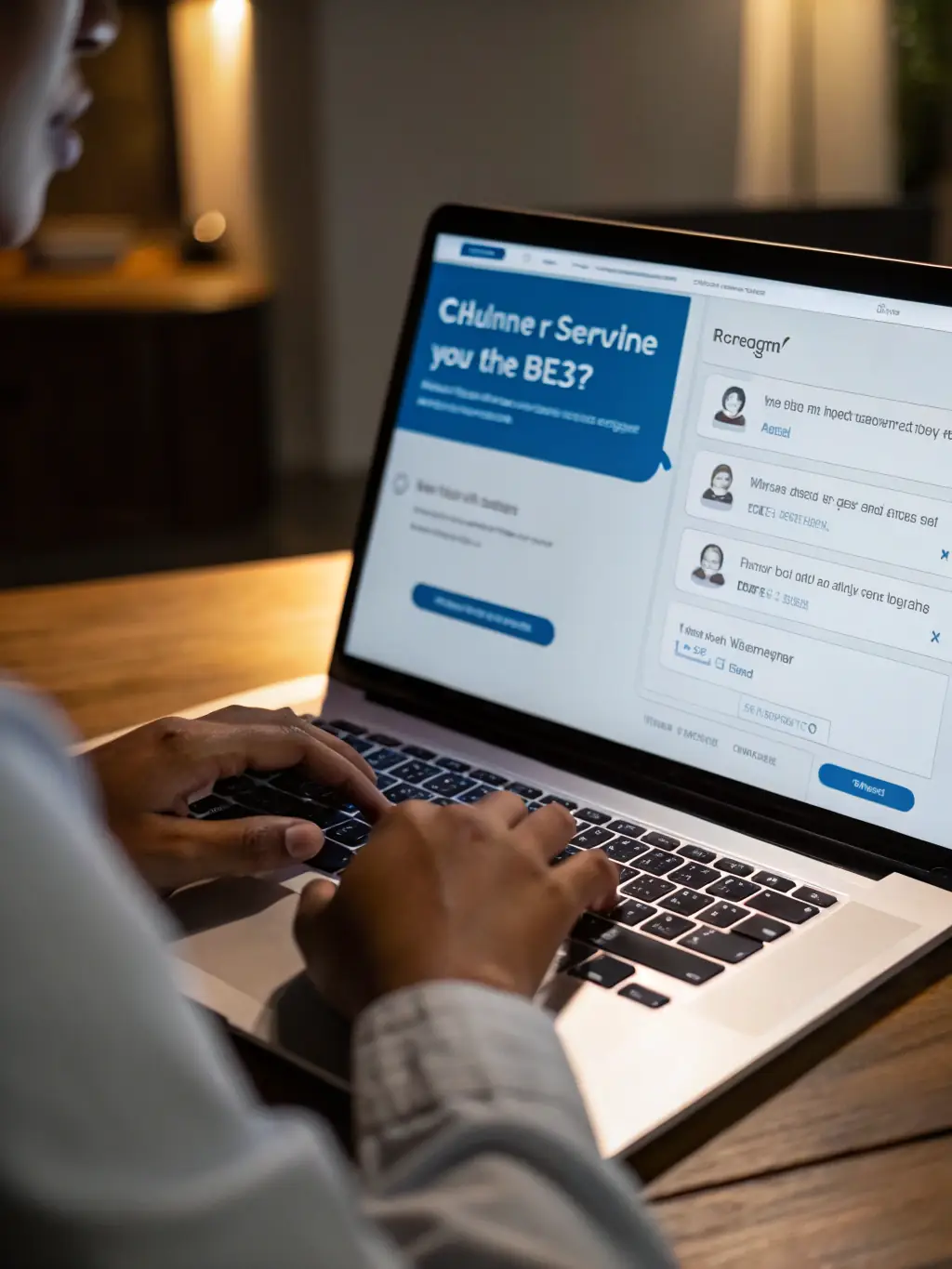 A chatbot on a real estate website instantly answering client inquiries and providing property details, enhancing the customer experience.