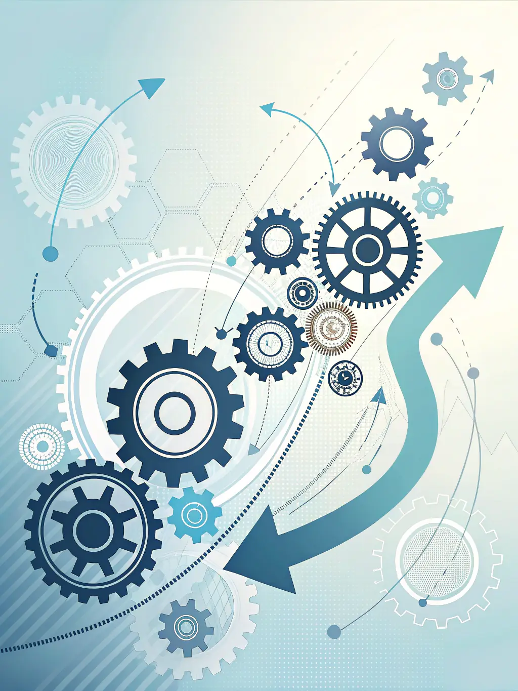 A visually appealing graphic representing workflow optimization, showing interconnected processes flowing smoothly and efficiently.