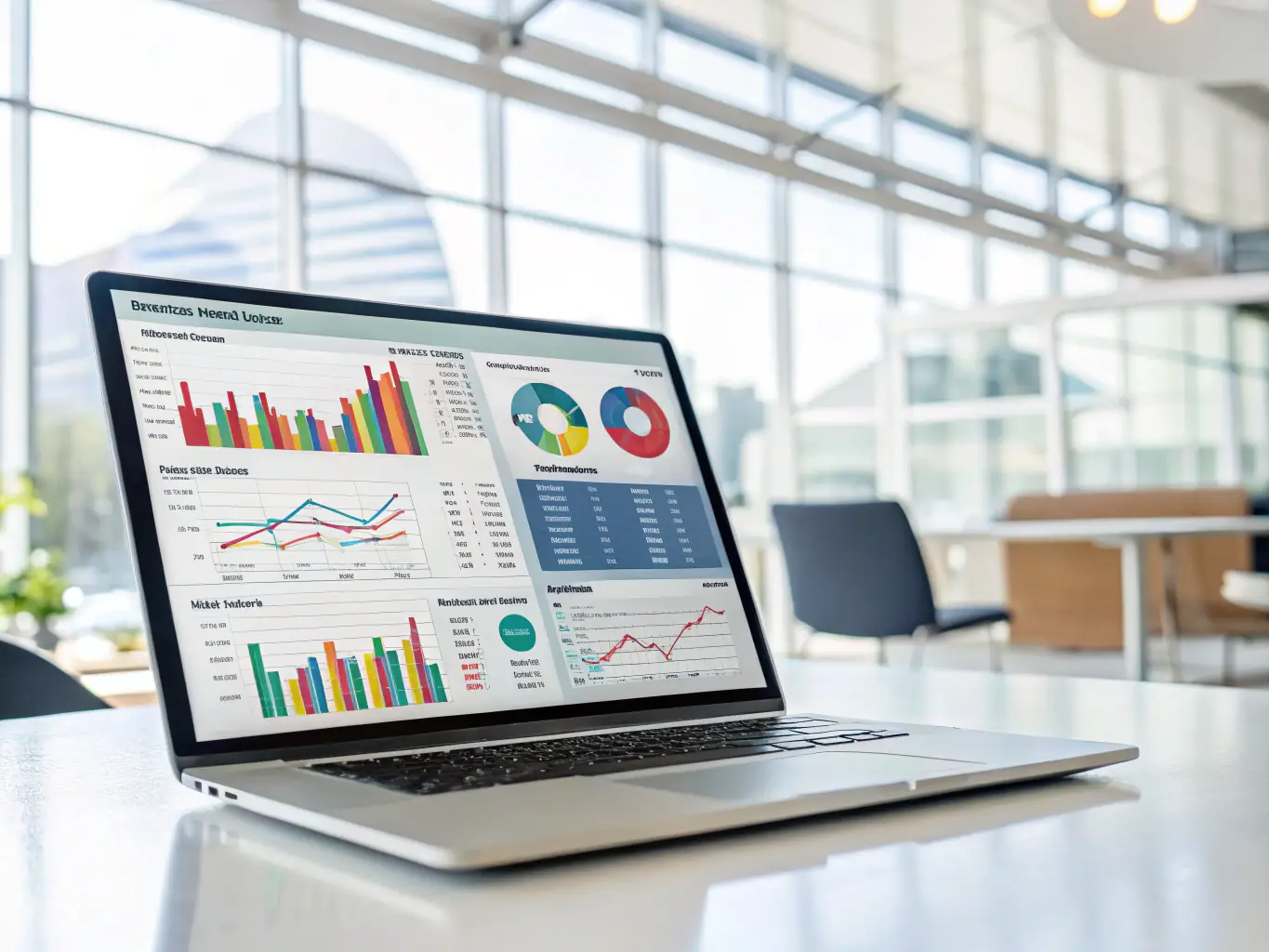 A visual representation of a balanced scorecard, illustrating key performance indicators (KPIs) and metrics used to track the progress and success of a law firm's strategic initiatives.