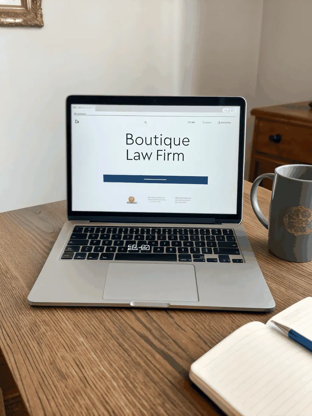 An image depicting a law firm's logo prominently displayed in local search results, highlighting enhanced market positioning.