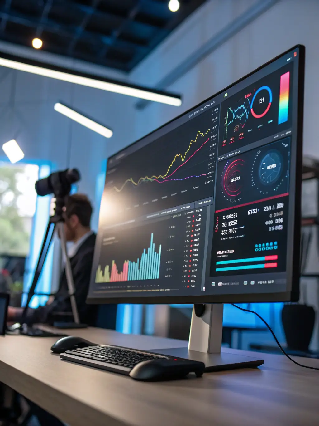 A visual representation of a well-organized dashboard displaying key performance indicators, illustrating operational oversight.