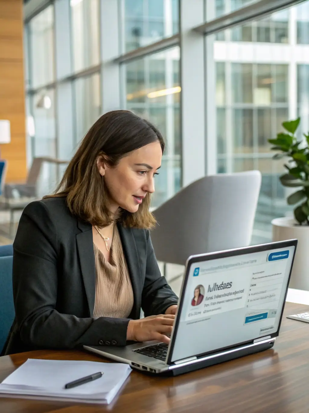 An image of a professional LinkedIn profile with a high number of connections and endorsements, showcasing thought leadership.