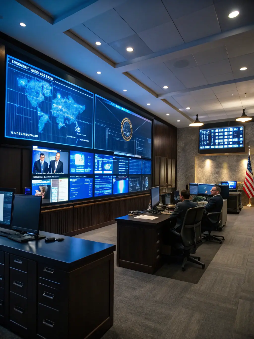 A modern law firm using advanced technology to manage cases and client communication, representing improved efficiency.