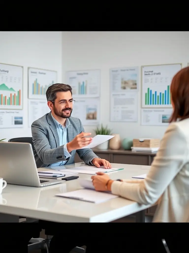 AI analyzing market data to provide personalized property recommendations to clients, increasing their satisfaction and loyalty.
