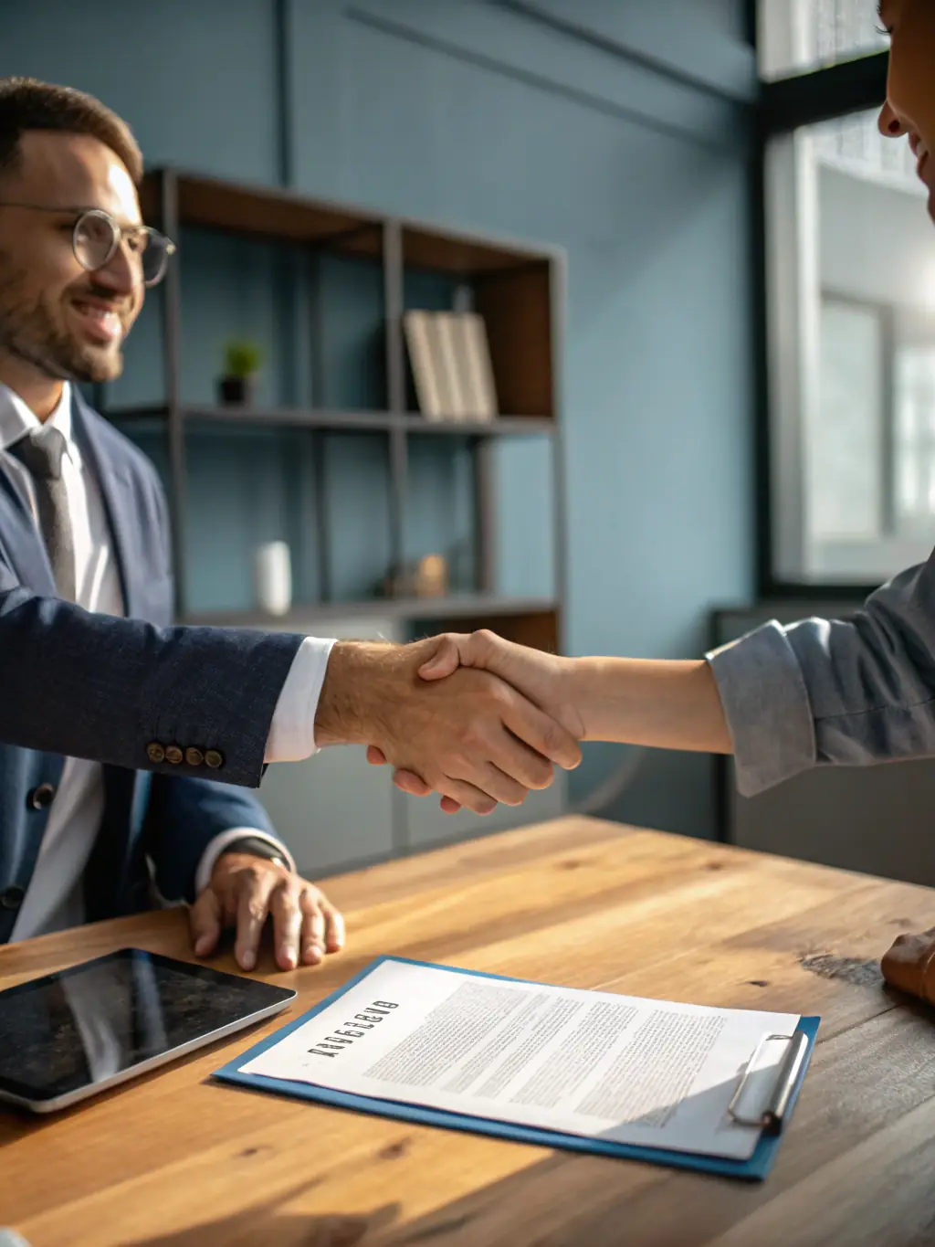 An image of a handshake between two professionals, representing the establishment of trusted professional relationships.