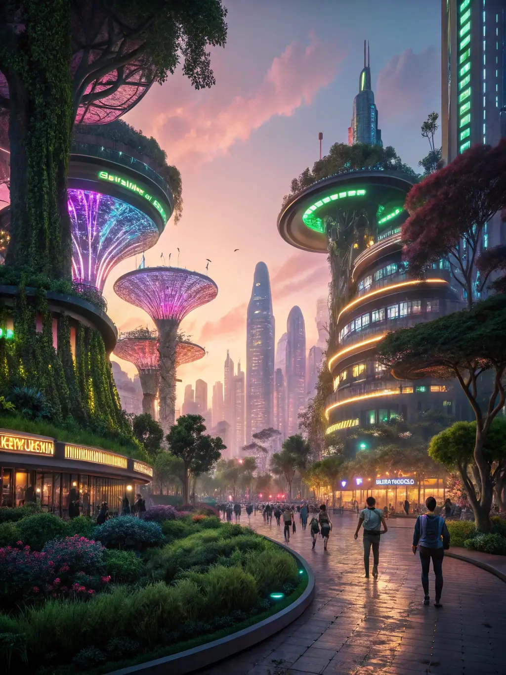 A futuristic cityscape with interconnected data streams, symbolizing the transformative power of AI in modernizing professional service firms.