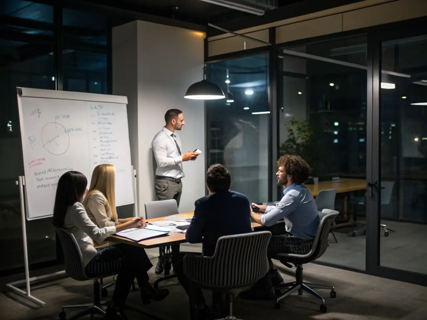 A consultant facilitating a strategic planning session with a family business, focusing on long-term goals and succession planning.