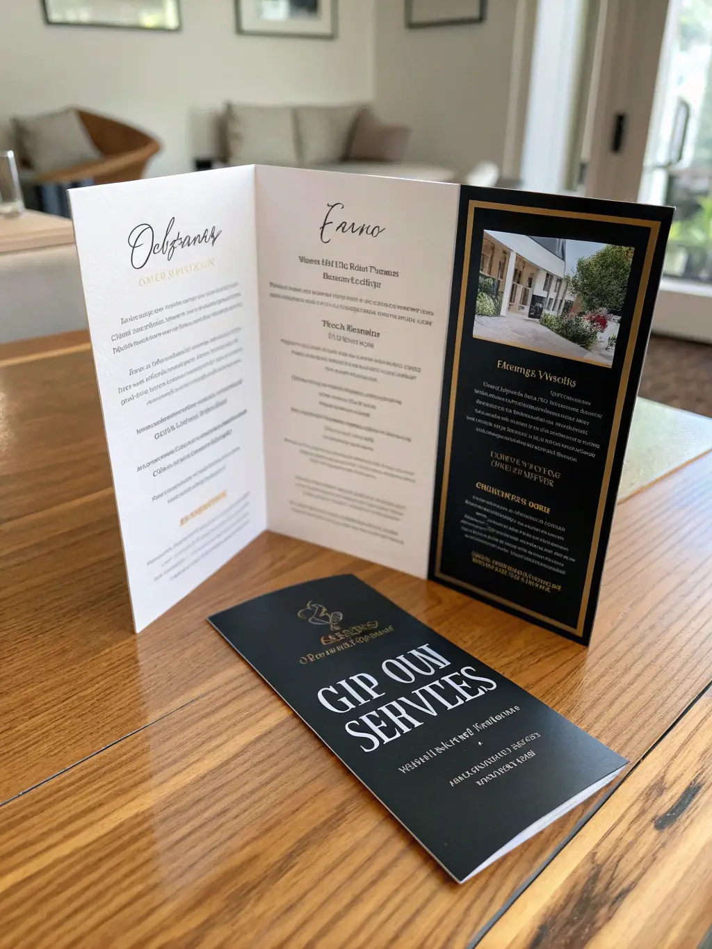 An image illustrating targeted marketing materials, such as a high-end brochure or a digital campaign, reaching affluent potential buyers.